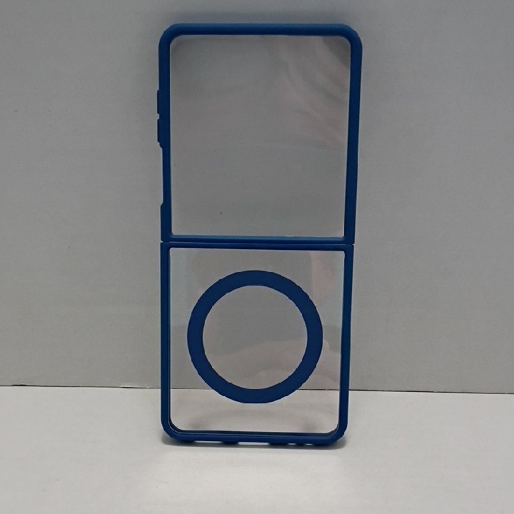 Samsung Z‎ Flip 7 2025 Blue Transparent Phone Case One Piece